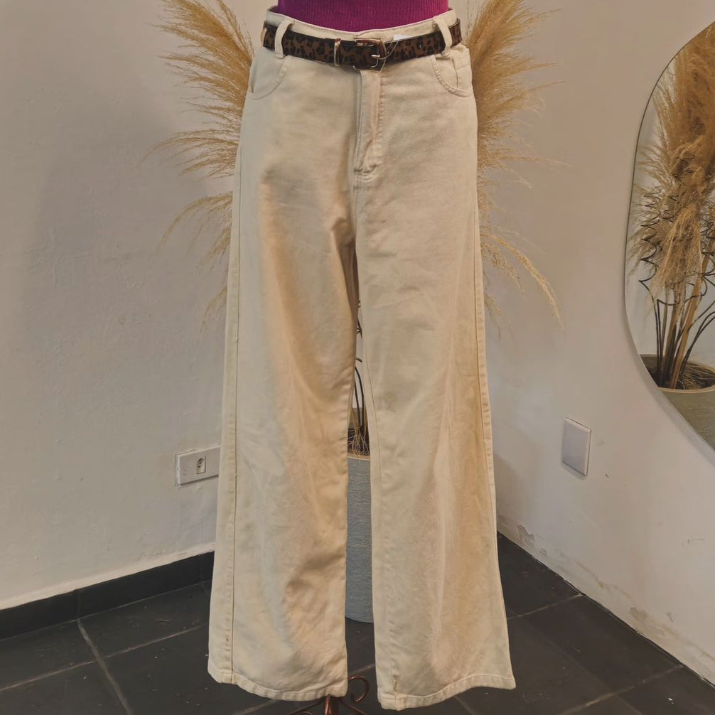 Calça Wide Leg Off-White - Larga Roupas